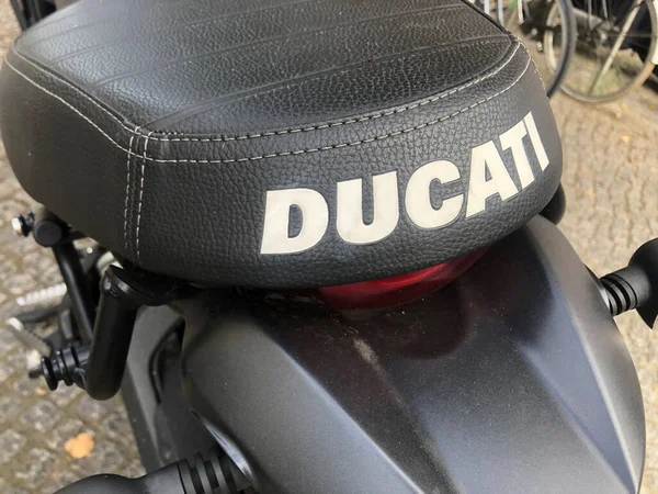 Berlin Allemagne Septembre 2020 Moto Ducati Scrambler Détail Ducati Scrambler — Photo