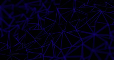 Geometrik üçgen şekilli soyut koyu arkaplan. 3d illüstrasyon, 3d canlandırma.