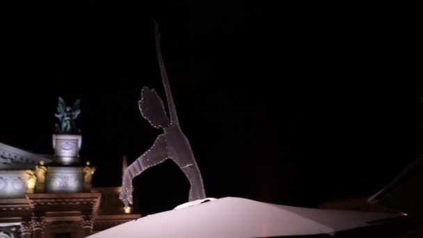 金属形状的芭蕾舞演员 — 图库视频影像