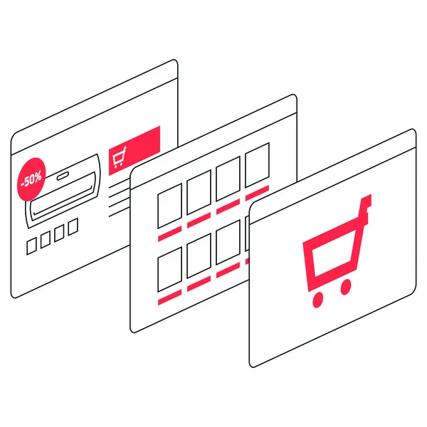 e-ticaret simgesi, Dükkanı, vektör