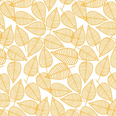 Sonbahar yaprakları desen. Vektör çizim. Sorunsuz arka plan.