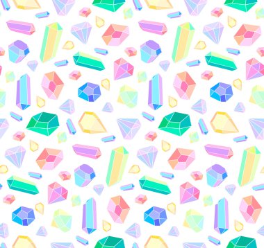 Elmas ve mücevher ile vektör seamless modeli.