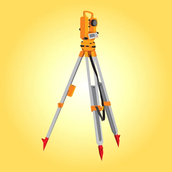 Geodetische instrument tachymeter geodimeter — Stockvector