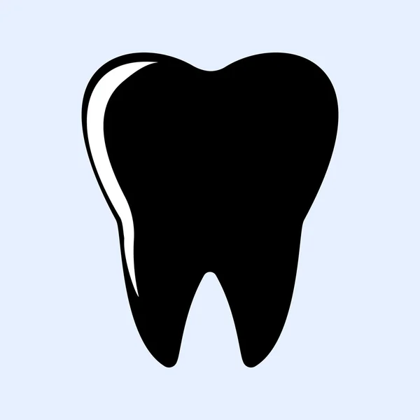 Tooth - black  icon — Stock Vector