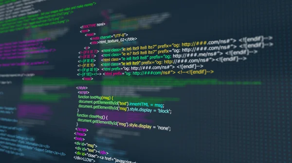 代码，Html web 编程背景 — 图库照片