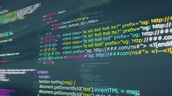 Code, HTML-web programmeren achtergrond — Stockfoto