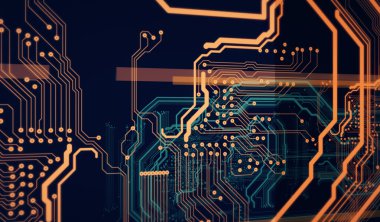 arka plan turuncu dijital entegre ağ teknolojisi