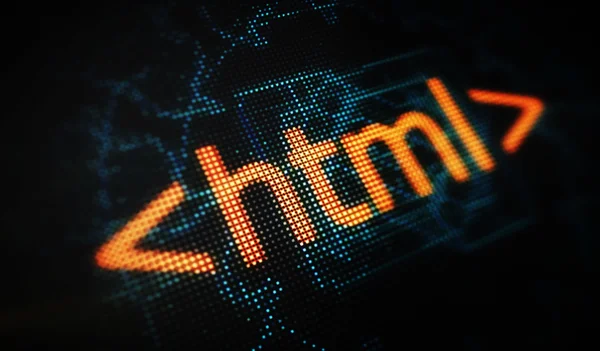 Código, HTML fundo de programação web — Fotografia de Stock