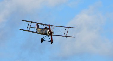ICKwell, BEDFORDSHIRE, İngiltere - Eylül 06, 2020: Vintage 1916 Sopwith Pup 1..