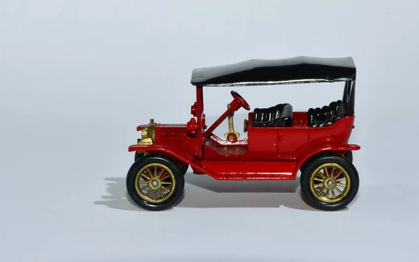 Neots Cambridgeshire England Outubro 2020 Brinquedo Modelo Diecast Carro Vermelho — Fotografia de Stock