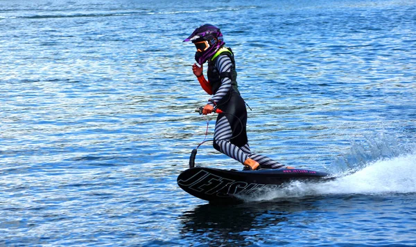 Wyboston Bedfordshire England July 2019 Female Motorsurf Racer Moving Speed — Stock Photo, Image