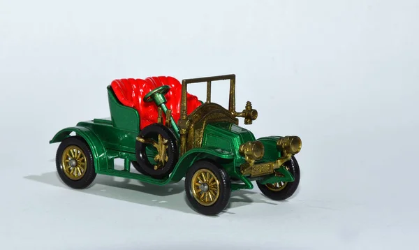 Brinquedo Modelo Fundido Green 1911 Renault Produto Matchbox Passado Por — Fotografia de Stock