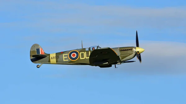 Ickwell Bedfordshire Polska Wrzesień 2020 Vintage Supermarine Spitfire Aw11 Ar501 — Zdjęcie stockowe