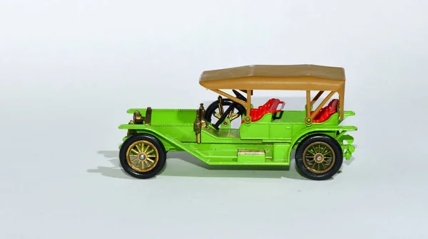 Leksak Diecast Modell Grön 1912 Simplex Bil Matchbox Gårdagens Produkt — Stockfoto