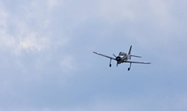 ICKwell, BEDFORDSHIRE, İngiltere - EYLÜL 06 Eylül 2020: Vintage Percival Provost T1 XF 607 Hava Aracı 