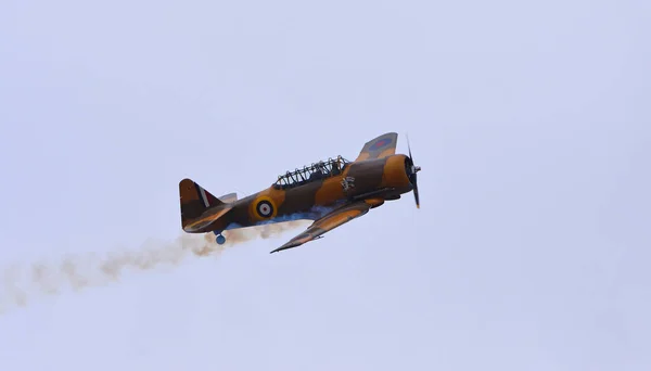 Little Gransden Cambridgeshire England Agosto 2021 Vintage North American Harvard — Fotografia de Stock