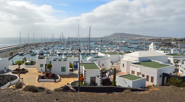 Playa Blanca Lanzarote İspanya yatlar ve Yat Limanı alanı. — Stok fotoğraf