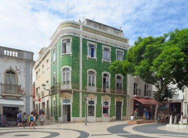 Lagos alışveriş ve turist eski kent tarihi mimarisi.