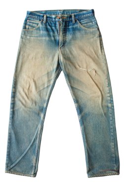 Eski kot beyaz arka plan üzerinde Retro moda stil izole