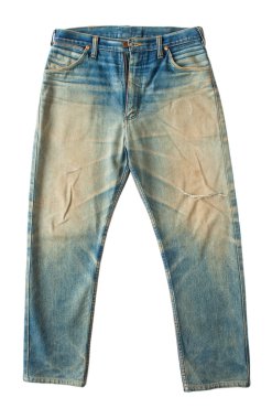 Eski kot beyaz arka plan üzerinde Retro moda stil izole