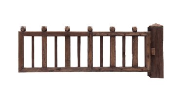 Beyaz arka plan üzerinde eski ahşap kapı