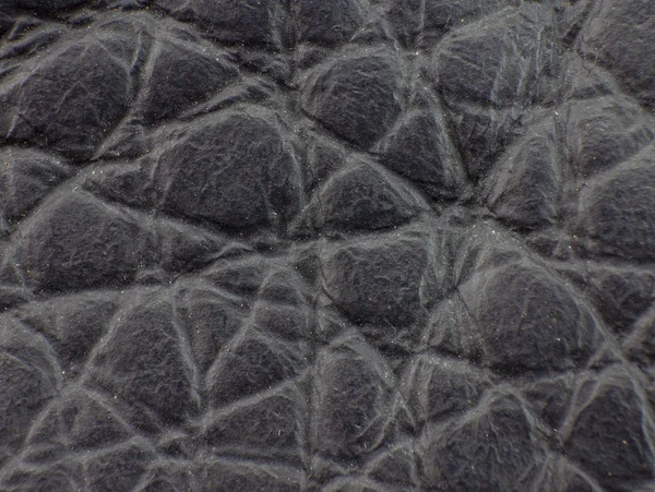 Macro black leather texture background — Stock Photo, Image