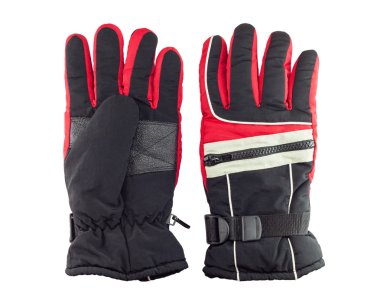 Beyaz arka plan üzerinde izole kış eldiven.