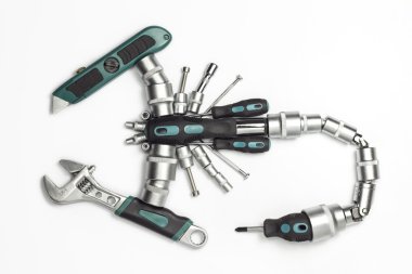 Birçok araç üzerinde beyaz izole