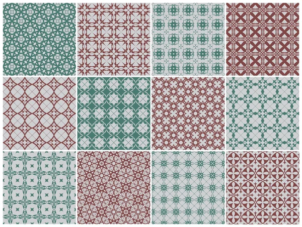 Conjunto de patrones sin costura. Ilustración vectorial . — Archivo Imágenes Vectoriales
