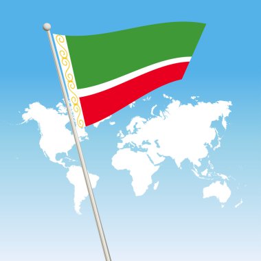 Çeçen Cumhuriyeti bayrağı sallayarak