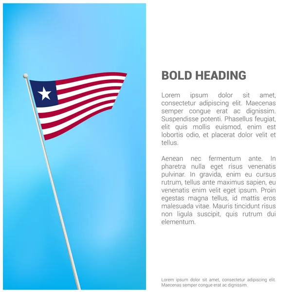 Brochure met Liberya vlag — Stockvector