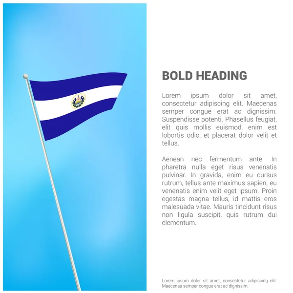 エルサルバドルの旗のパンフレット — ストックベクタ