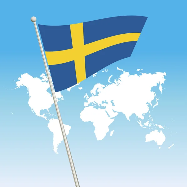 Švédsko vlajka symbol — Stockový vektor