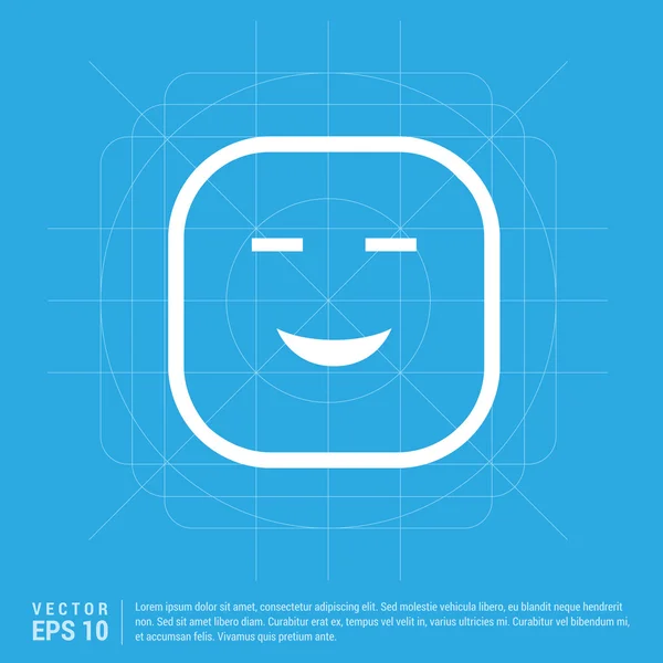 Ansikte ikon, platt piktogram design — Stock vektor