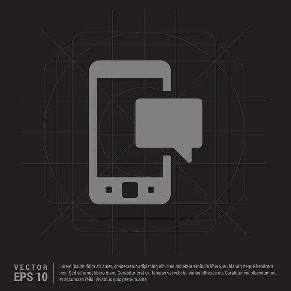 Smartphone con el icono de la burbuja de chat — Vector de stock