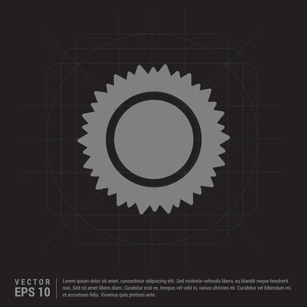 Soleil, icône symbole solaire — Image vectorielle