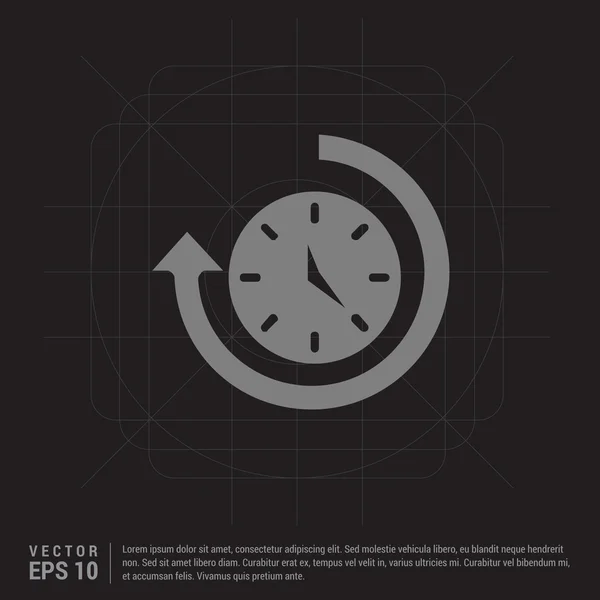 Icono del reloj. Icono de tiempo — Vector de stock