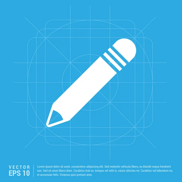 Flat design pencil icon — Stock Vector