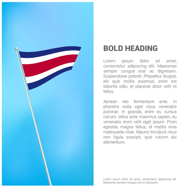 Brochure drapeau Costa Rica — Image vectorielle