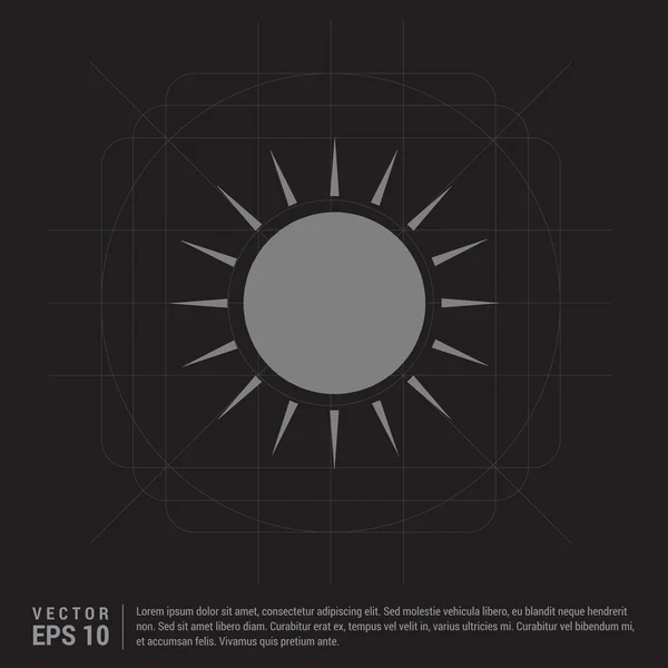 Sol, ícone do símbolo solar —  Vetores de Stock