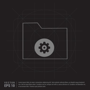 Klasör simgesi. Düz piktogram