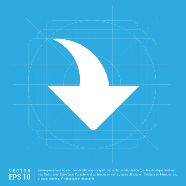 Ícone seta para baixo —  Vetores de Stock