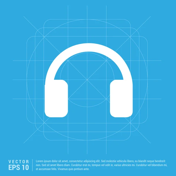 Audio headphones icon — Stock Vector