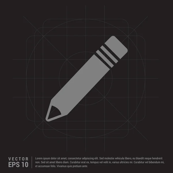 Flat design pencil icon — Stock Vector