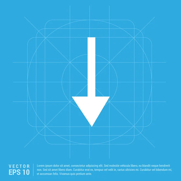 Ícone seta para baixo —  Vetores de Stock
