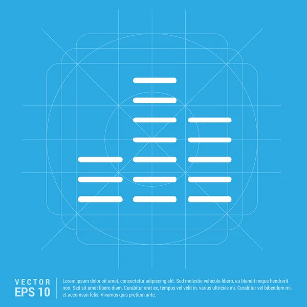 Musik Schallwellen Bar Ikone — Stockvektor