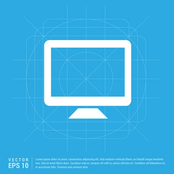 Ícone monitor de computador —  Vetores de Stock