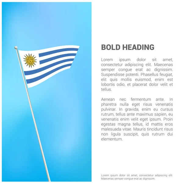 Brochure with Uruguay flag — Stock Vector