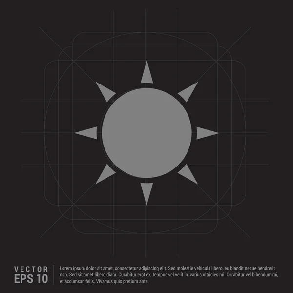 Icône symbole soleil — Image vectorielle