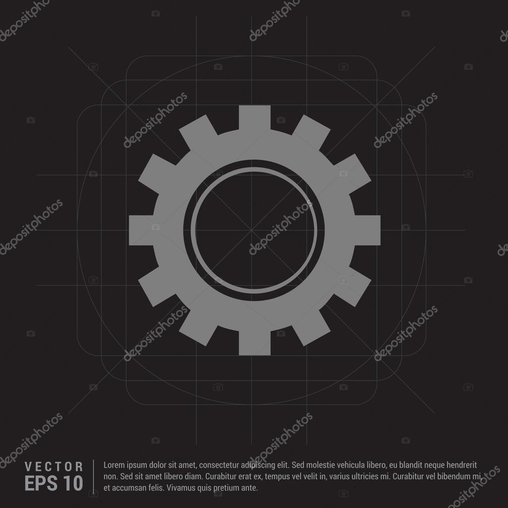 Gear wheel icon. vector illustration